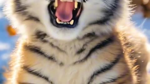 Cute tiger, baby tiger. Love tiger.