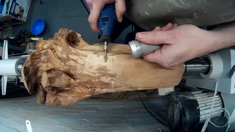 Woodturning - Hawthorn Root Lamp