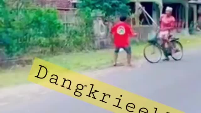 Funny video riding a bike