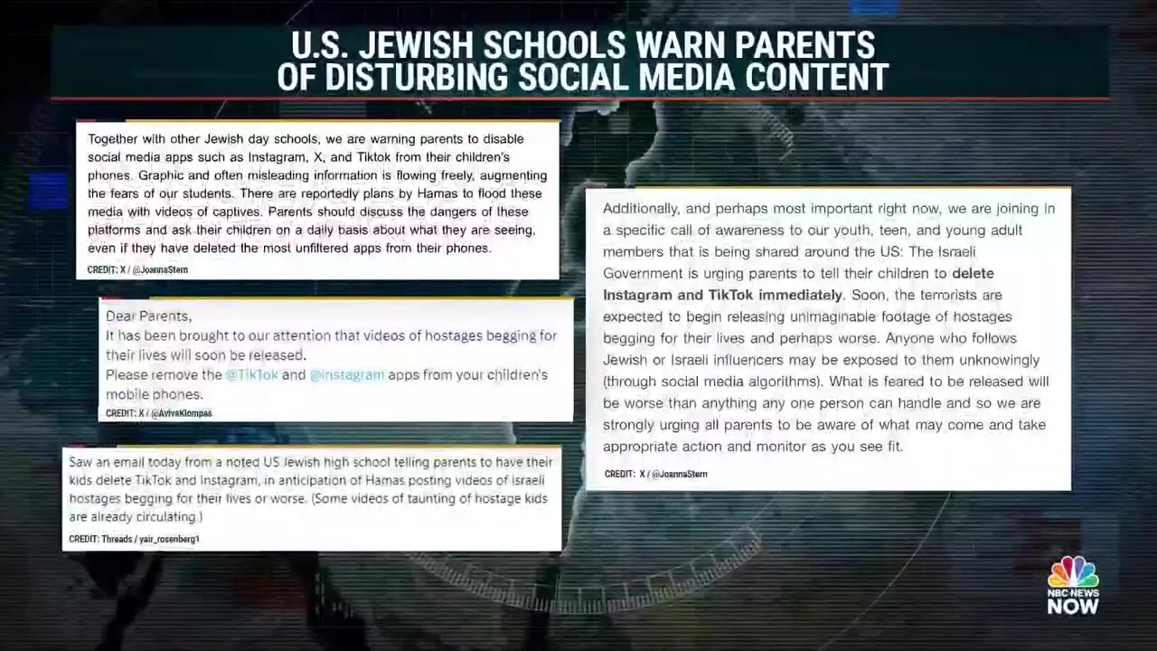 Israeli, Jewish schools urge parents to delete kids' social media to avoid Hamas attack images