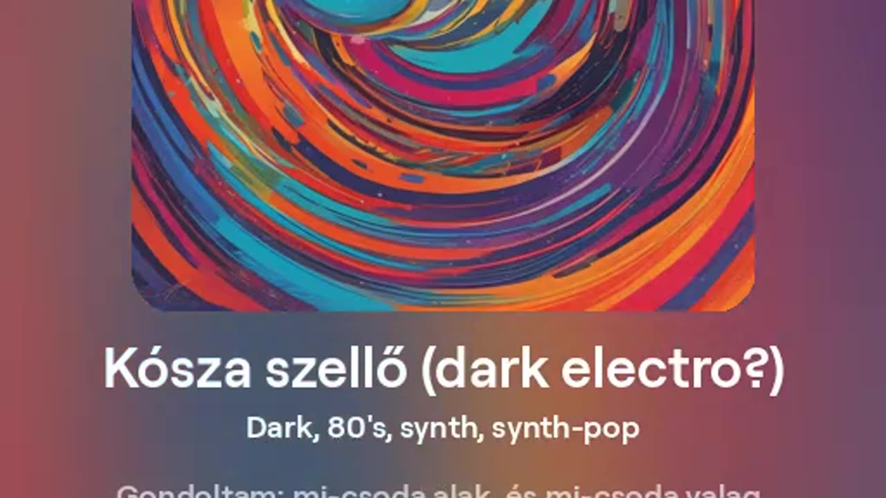 Kósza szellő - AI-generált dark synthpop, vicces szöveggel