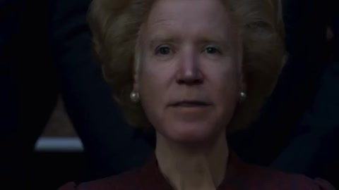 Joe Biden as Margaret Thatcher