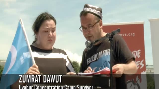 Zumrat Dawut: "Stop the Genocide Games" rally in DC