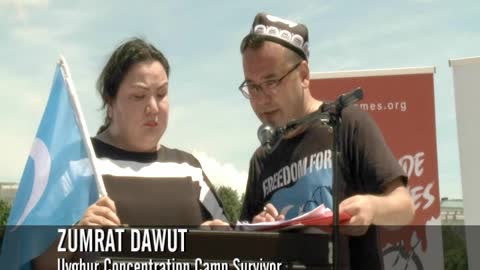 Zumrat Dawut: "Stop the Genocide Games" rally in DC
