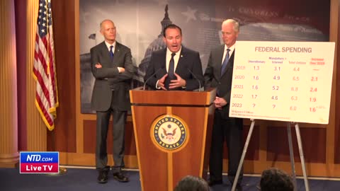 Republican Senators Hold Press Conference on Pelosi–Schumer Spending Bill