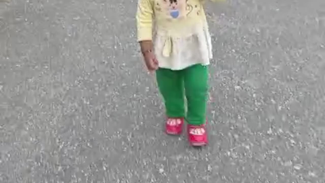 Cute moment in first time on the way