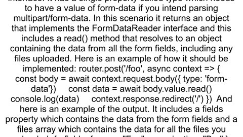 Handling multipartformdata with Deno and Oak