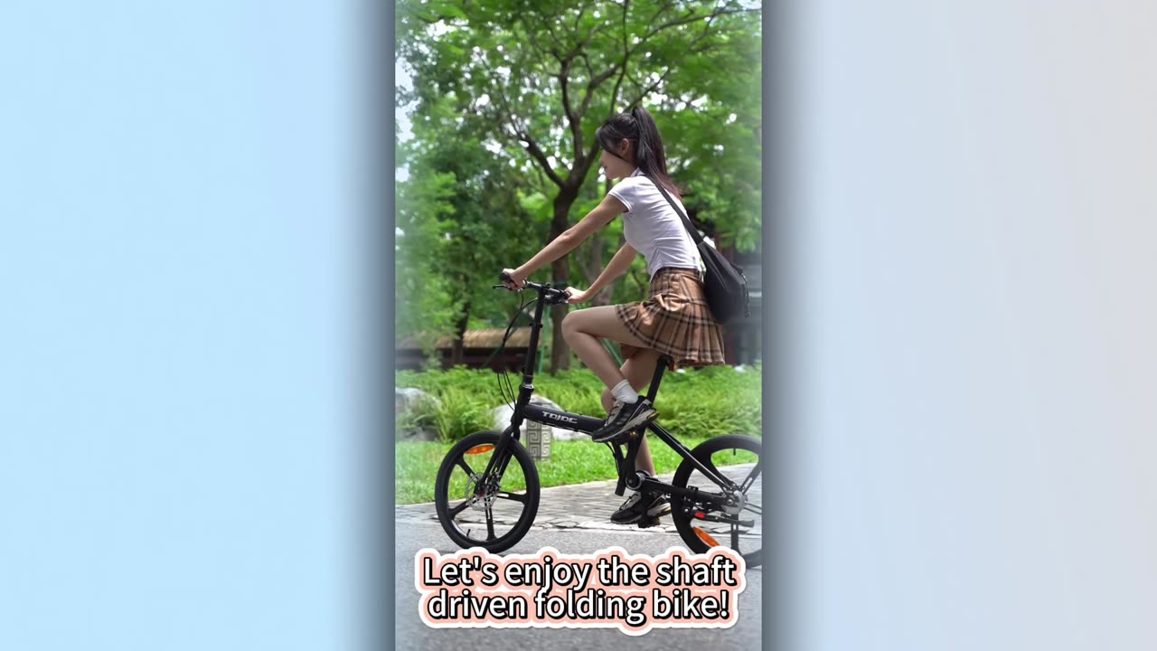 Challenge shaft driven chainless folding bike go uphill