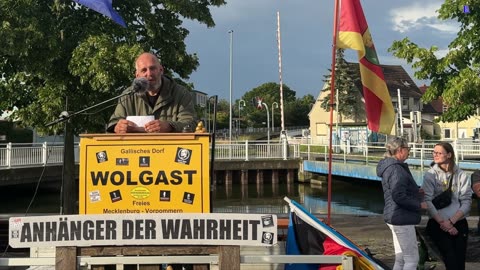 Wolgast - Stefan - Eröffnung der Kundgebung und Aufklärende Worte 16-07-2024