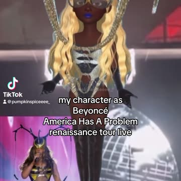 my animation as Beyoncé America Has A Problem renaissance tour live