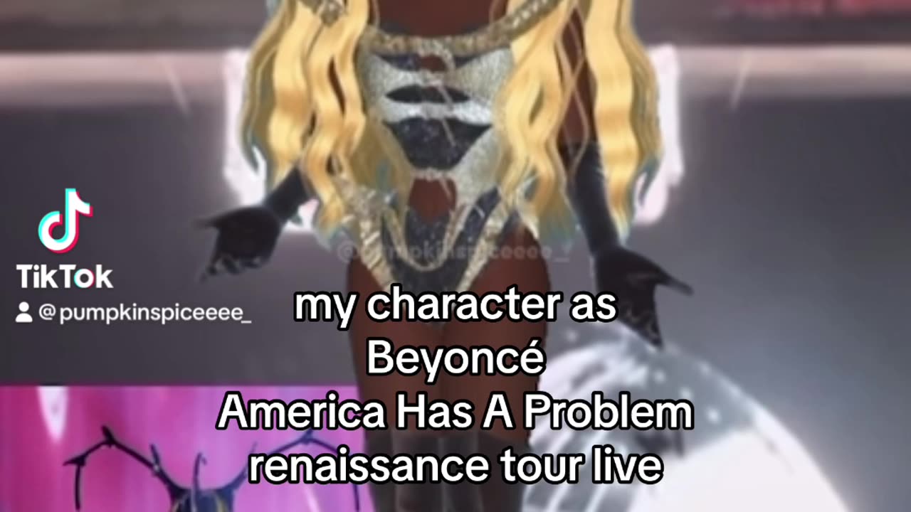 my animation as Beyoncé America Has A Problem renaissance tour live