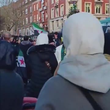 As Syrians in Dublin celebrate islamists taken over their country.