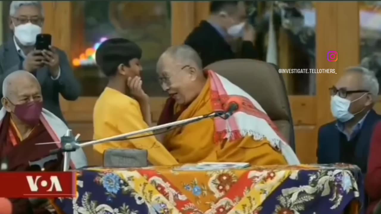 Dalai Lama asks a child to suck his tongue.... (Link in the description)