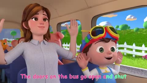 Wheels on the Bus! Classic Nursery Rhymes - CoComelon Animal Time - Animals for Kids