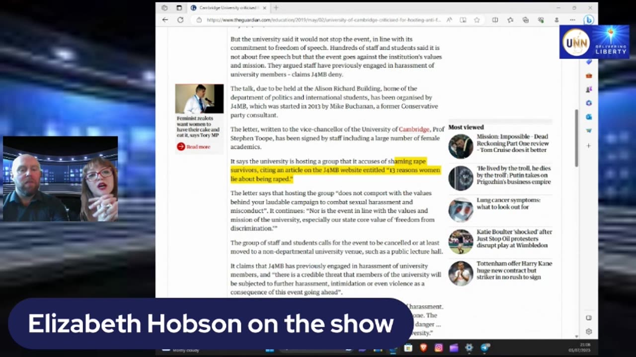 Anti-Feminist activist Elizabeth Hobson speaks with UNN