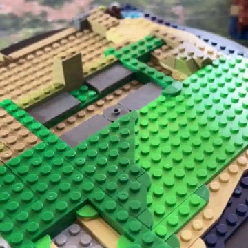 Lego bricks Dungeons & Dragons with a Red Dragon - 4 hour progress