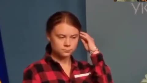 Greta emerges with Mask in UKRAINE!! Saving the world!!