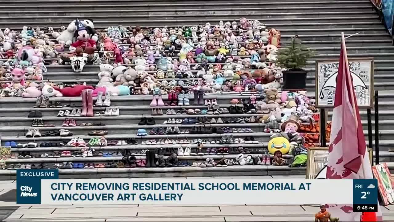 Residential school memorial at Vancouver Art Galley to be removed