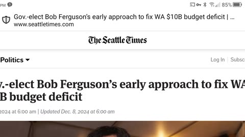 Gov. Ferguson WA considers cutting spending