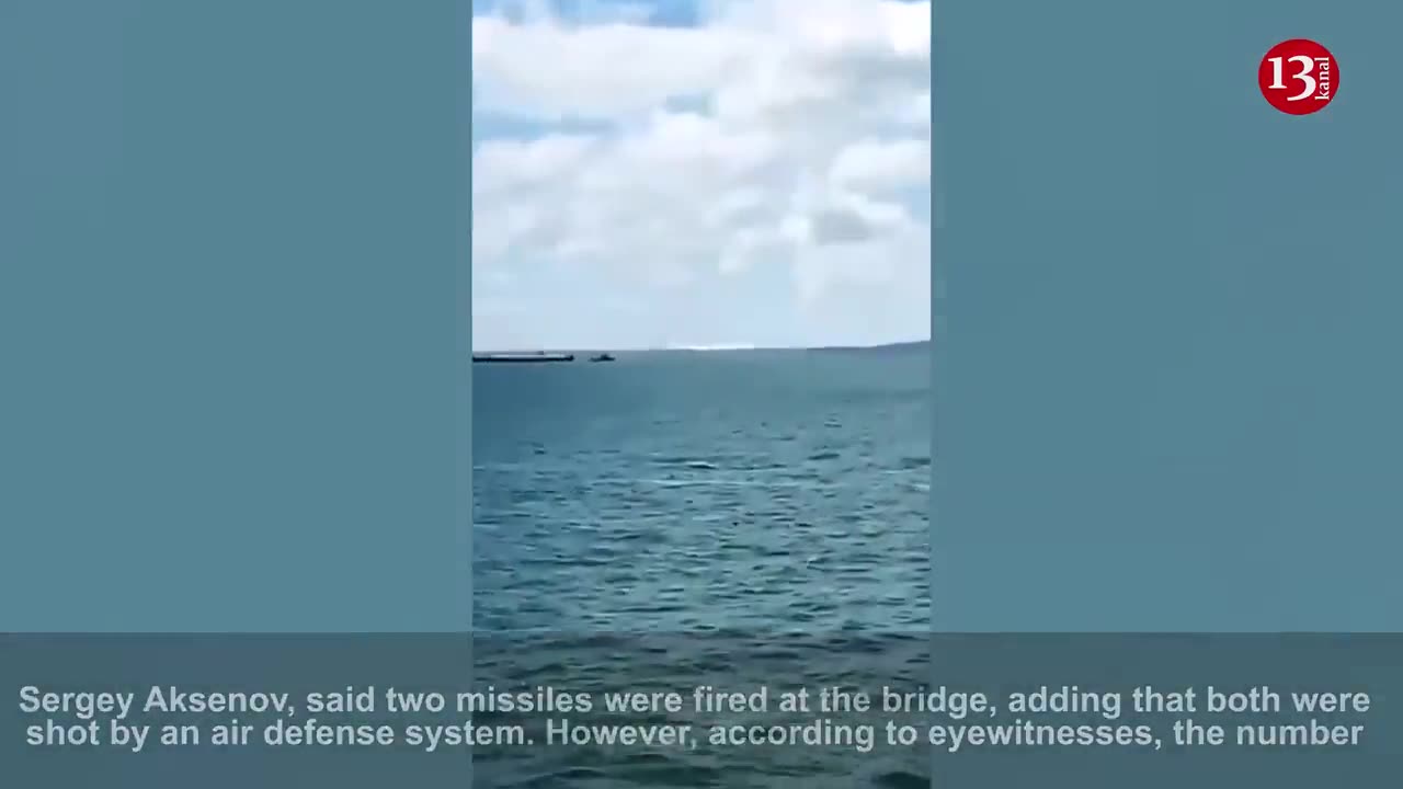 “Four strikes were delivered…” – Footage of missile strikes on Crimea Bridge