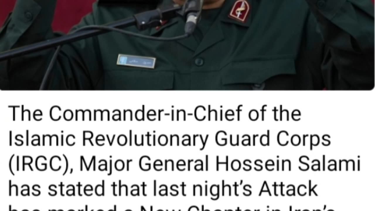 IRGC Hossein Salami' statement