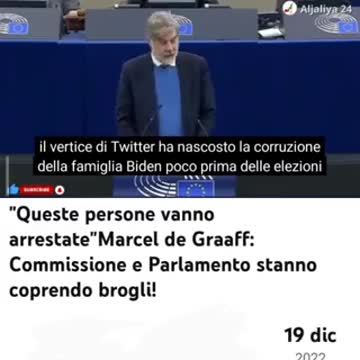 VANNO TUTTI ARRESTATI. BIDEN SOROS E COMMISSIONE UE - DENUNCIA AL PARLAMENTO EUROPEO