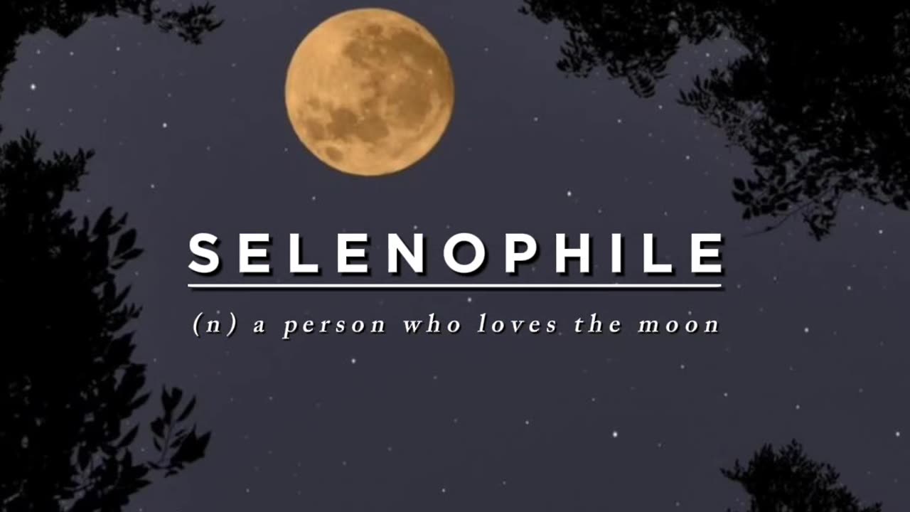 Word for the day: selenophile