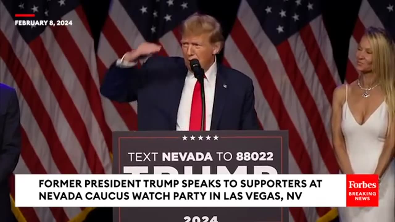 Trump Lambasts U.S. Leadership Under Biden In Nevada GOP Caucus Victory Speech | Full