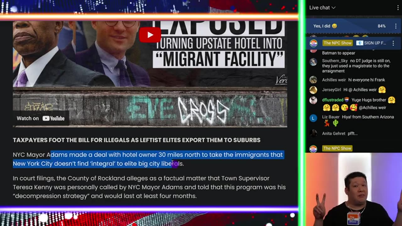 Project RINO Exposes NYC Deporting Migrants 🟠⚪🟣 The NPC Show