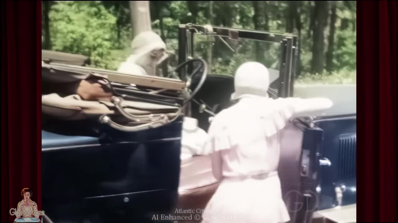 Girls Trip to Atlantic City 1926 - AI Restored Film in Color 4K 60fps