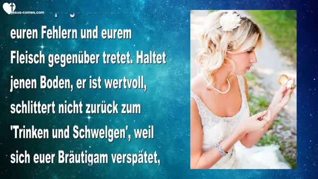 Durch eure Erwartung entferne Ich Flecken... Kommt zu Mir in Anbetung ❤️ Liebesbrief von Jesus