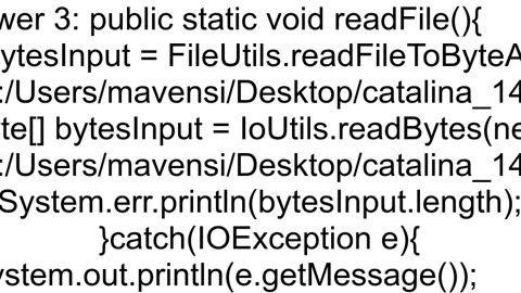 Exception java FileUtilsreadFileToByteArray when trying to readFileToByteArray