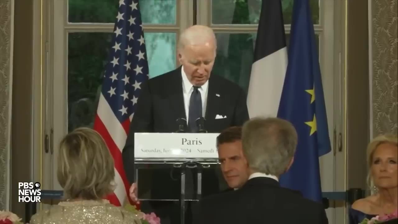 WATCH: Biden delivers remarks at state dinner at Élysée Palace in Paris, France