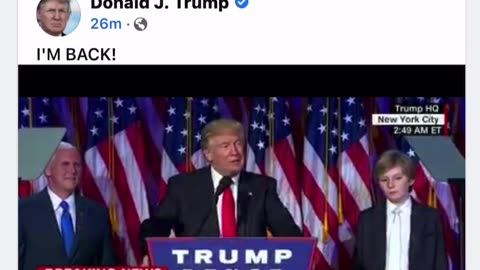 Trump posted on Facebook