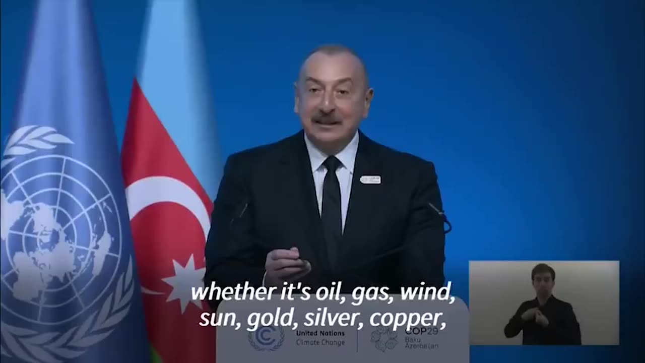 Azerbaijan's President Defends Oil and Gas as a 'Gift from God' at COP29 Climate Summit