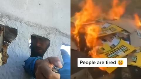 ANC FLAG BURNS.