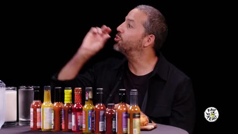 David Blaine Does Magic While Eating Spicy Wings _ Hot Ones