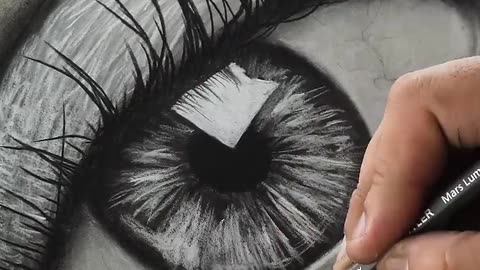 Realistic eye drawing 👀💓💓💓