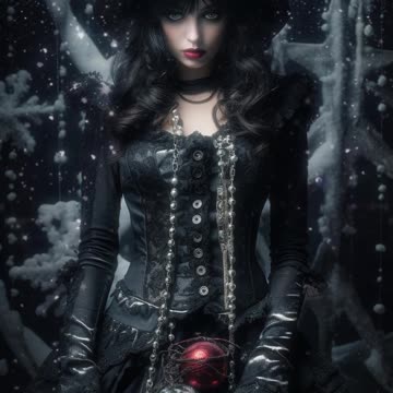 Gothic Christmas | Gothic Woman | Gothic Girl | Happy New Year | AI Art