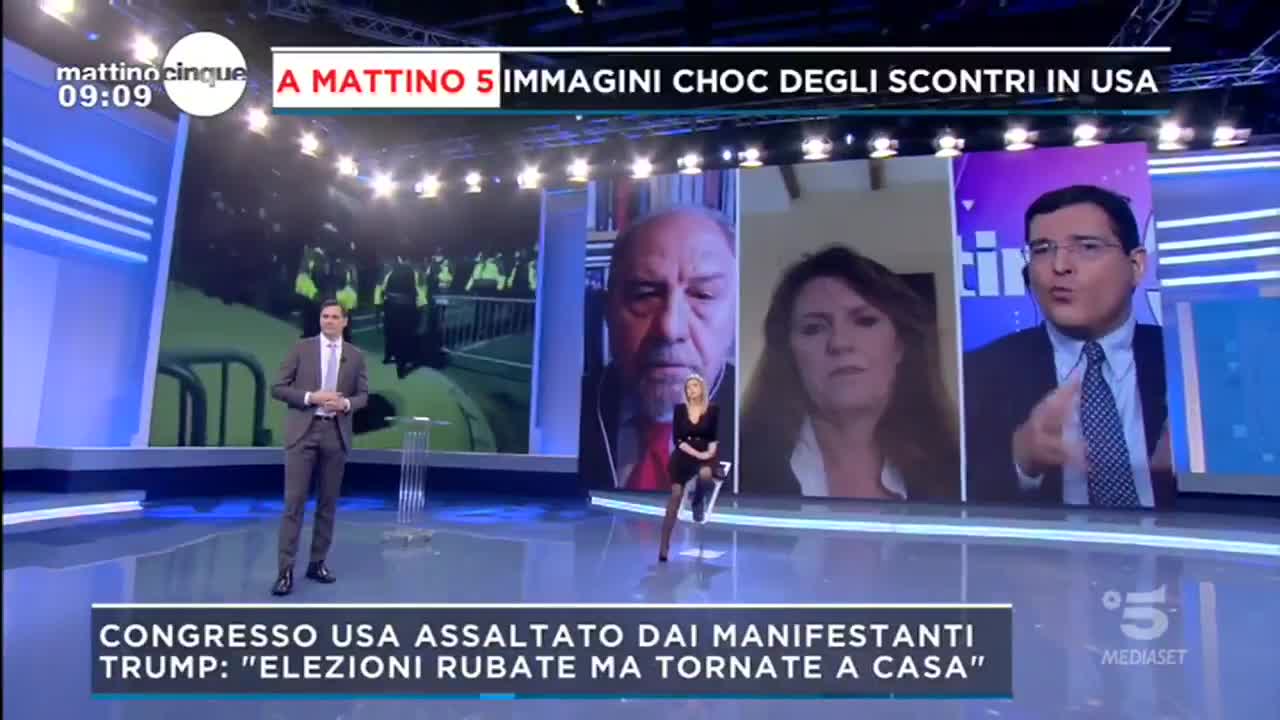 🔴 Daniele Capezzone a Mattino5 - #Trump #Washington (07/01/2021)