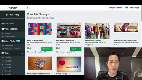 video and upload 100 USD