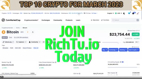 Top 10 Crypto March 2023 - RICH TV LIVE PODCAST