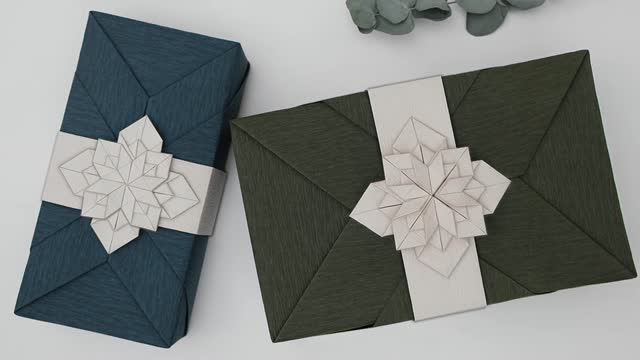 DIY Gift Wrapping - Gift Packing With Origami Flower