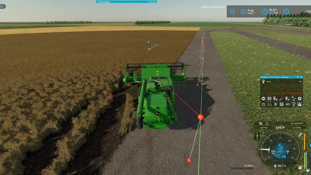 Working Field with Courseplay and Audodrive