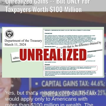 Fact Check: Harris-Walz DO Support 25% Tax On Unrealized Gains -- For Taxpayers Worth Over $100M