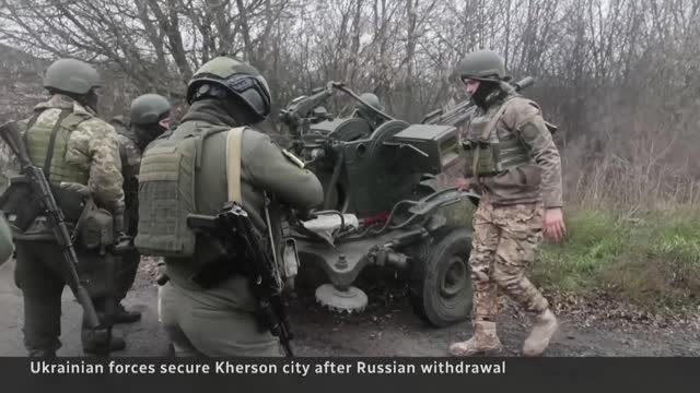 Ukrainians celebrate Russia’s retreat from Kherson