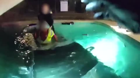 Phoenix PD Officer Saves Man from Drowning in Submerged Car.