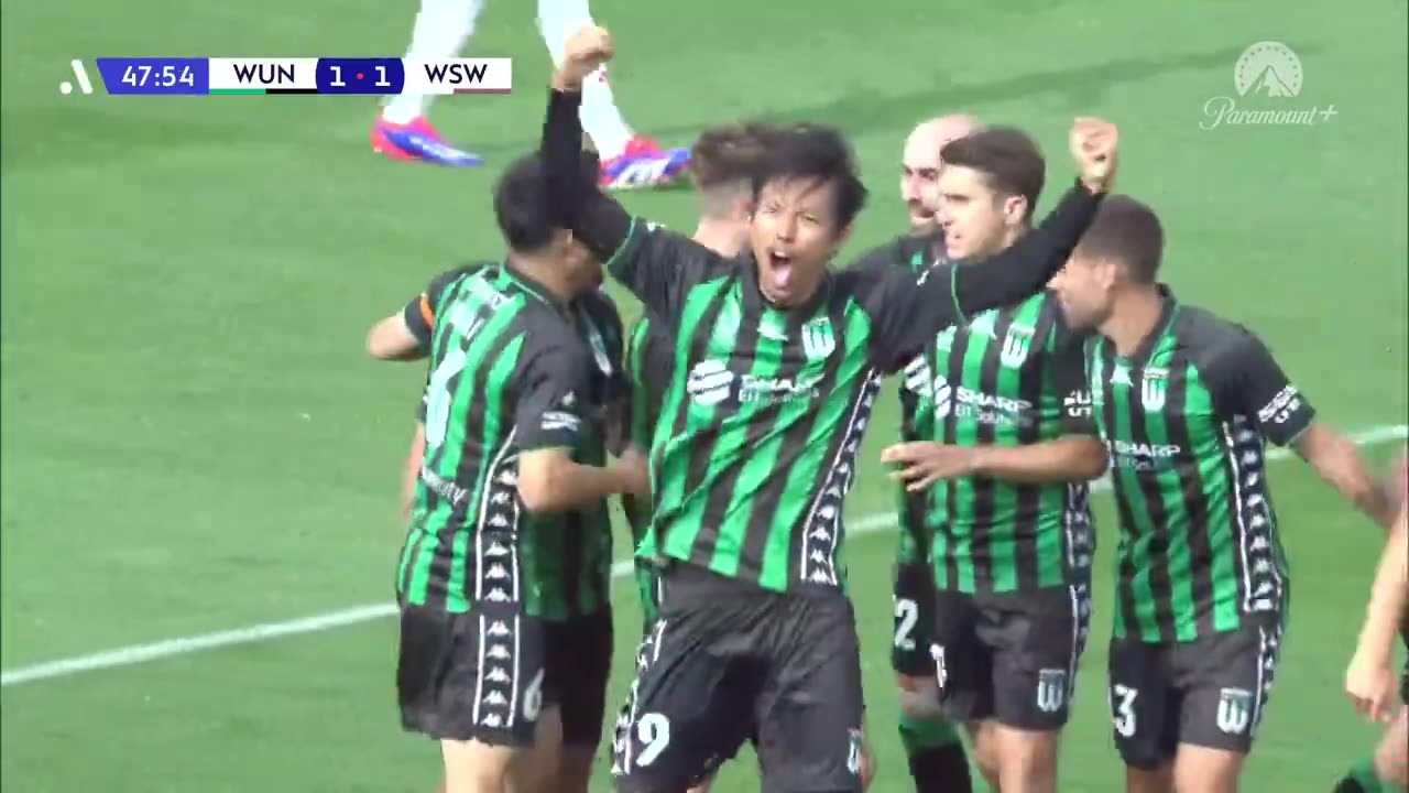 Isuzu UTE A-League - . wufcofficial have a new HIRO 💚🖤 Hiroshi Ibusuki scores