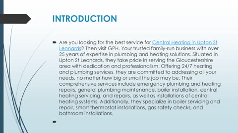 Best Central Heating in Upton St Leonards.