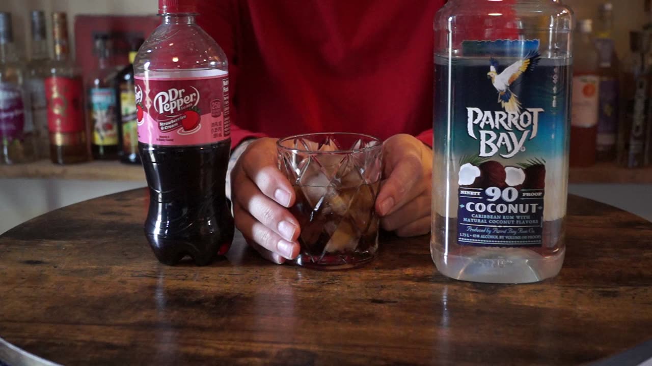 Parrot Bay Coconut Rum & Dr Pepper Strawberries & Cream